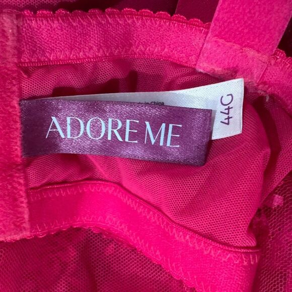 Adore Me Pink Lace Semi Sheer Bra Women’s 44G - Picture 3 of 4